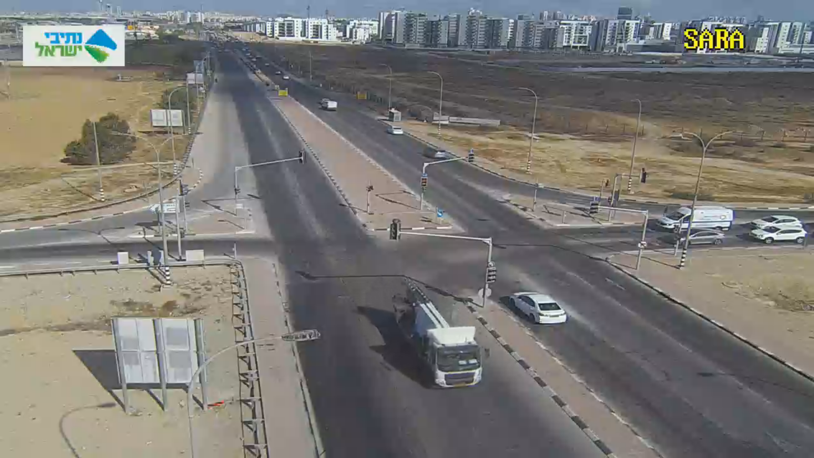 באותה שעה - הכביש המוביל לעיר הבה''דים היה ריק, מזה נדירבראשון בבוקר (צילום: מצלמות התנועה של נתיבי ישראל / שימוש הוגן על פי סעיף 27 א')